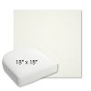 Picture of Canvas White | 18" x 18" Bullnose Contoured Rounded Back Wicker Chair Cushion - Sunbrella© Fabric