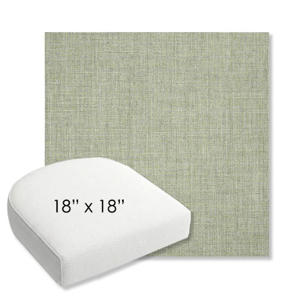 Picture of Cast Oasis | 18" x 18" Bullnose Contoured Rounded Back Wicker Chair Cushion - Sunbrella© Fabric