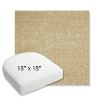 Picture of Chartres Hemp | 18" x 18" Bullnose Contoured Rounded Back Wicker Chair Cushion - Sunbrella© Fabric