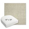 Picture of Chartres Pebble | 18" x 18" Bullnose Contoured Rounded Back Wicker Chair Cushion - Sunbrella© Fabric