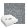Picture of Chartres Storm | 18" x 18" Bullnose Contoured Rounded Back Wicker Chair Cushion - Sunbrella© Fabric
