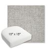 Picture of Dumont Dove | 18" x 18" Bullnose Contoured Rounded Back Wicker Chair Cushion - Sunbrella© Fabric