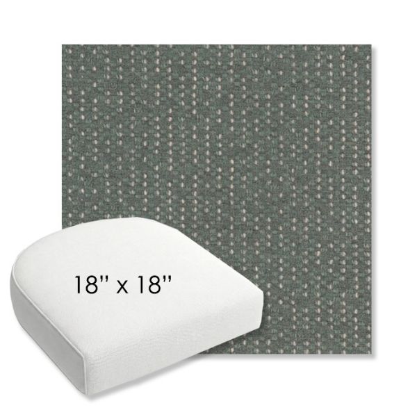 Picture of Dumont Spa | 18" x 18" Bullnose Contoured Rounded Back Wicker Chair Cushion - Sunbrella© Fabric