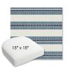 Picture of Excel Denim | 18" x 18" Bullnose Contoured Rounded Back Wicker Chair Cushion - Sunbrella© Fabric