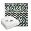 Picture of Inga Green Tea | 18" x 18" Bullnose Contoured Rounded Back Wicker Chair Cushion - Sunbrella© Fabric