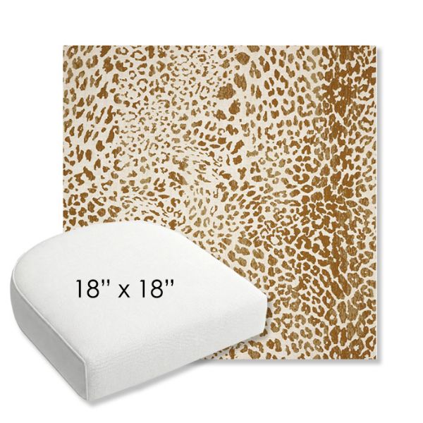 Picture of Instinct Toffee | 18" x 18" Bullnose Contoured Rounded Back Wicker Chair Cushion - Sunbrella© Fabric