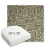 Picture of Nema Sagebrush | 18" x 18" Bullnose Contoured Rounded Back Wicker Chair Cushion - Sunbrella© Fabric