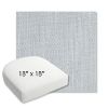 Picture of Nova Chambray | 18" x 18" Bullnose Contoured Rounded Back Wicker Chair Cushion - Sunbrella© Fabric