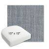 Picture of Nova Denim | 18" x 18" Bullnose Contoured Rounded Back Wicker Chair Cushion - Sunbrella© Fabric