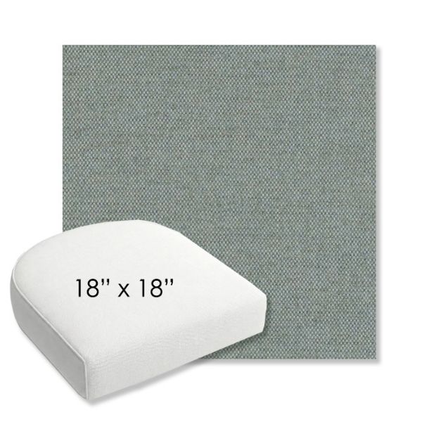 Picture of Nuance Spa | 18" x 18" Bullnose Contoured Rounded Back Wicker Chair Cushion - Sunbrella© Fabric