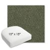 Picture of Odette Fern | 18" x 18" Bullnose Contoured Rounded Back Wicker Chair Cushion - Sunbrella© Fabric