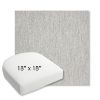 Picture of Pashmina Fog | 18" x 18" Bullnose Contoured Rounded Back Wicker Chair Cushion - Sunbrella© Fabric