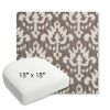 Picture of Patra Mushroom | 18" x 18" Bullnose Contoured Rounded Back Wicker Chair Cushion - Sunbrella© Fabric