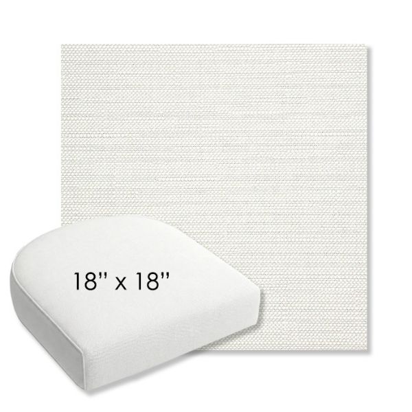 Picture of Piazza Cloud | 18" x 18" Bullnose Contoured Rounded Back Wicker Chair Cushion - Sunbrella© Fabric