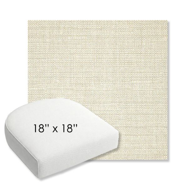 Picture of Piazza Vapor | 18" x 18" Bullnose Contoured Rounded Back Wicker Chair Cushion - Sunbrella© Fabric