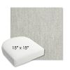 Picture of Pique Gravel | 18" x 18" Bullnose Contoured Rounded Back Wicker Chair Cushion - Sunbrella© Fabric