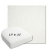 Picture of Pique Salt | 18" x 18" Bullnose Contoured Rounded Back Wicker Chair Cushion - Sunbrella© Fabric