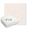 Picture of Poros Eggshell | 18" x 18" Bullnose Contoured Rounded Back Wicker Chair Cushion - Sunbrella© Fabric
