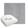 Picture of Posh Graphite | 18" x 18" Bullnose Contoured Rounded Back Wicker Chair Cushion - Sunbrella© Fabric