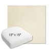 Picture of Posh Salt | 18" x 18" Bullnose Contoured Rounded Back Wicker Chair Cushion - Sunbrella© Fabric