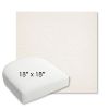 Picture of Posh Snow | 18" x 18" Bullnose Contoured Rounded Back Wicker Chair Cushion - Sunbrella© Fabric