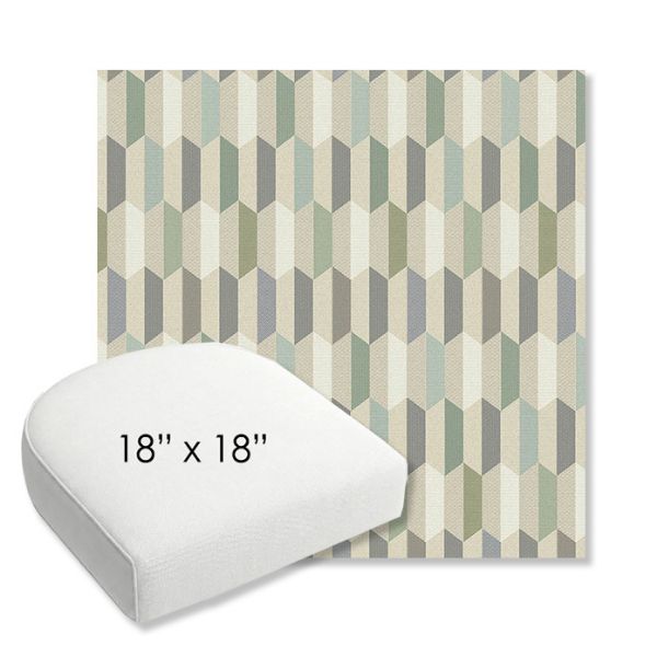 Picture of Precise Spring | 18" x 18" Bullnose Contoured Rounded Back Wicker Chair Cushion - Sunbrella© Fabric