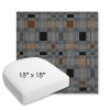 Picture of Rubix Vintage Denim | 18" x 18" Bullnose Contoured Rounded Back Wicker Chair Cushion - Sunbrella© Fabric