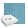 Picture of Solo Sky | 18" x 18" Bullnose Contoured Rounded Back Wicker Chair Cushion - Sunbrella© Fabric