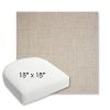 Picture of Switch Flax | 18" x 18" Bullnose Contoured Rounded Back Wicker Chair Cushion - Sunbrella© Fabric