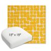 Picture of Toggle Lemon Drop | 18" x 18" Bullnose Contoured Rounded Back Wicker Chair Cushion - Sunbrella© Fabric