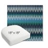 Picture of Valley Lagoon | 18" x 18" Bullnose Contoured Rounded Back Wicker Chair Cushion - Sunbrella© Fabric