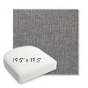 Picture of Abstraction Denim | 19.5" x 19.5" Bullnose Contoured Rounded Back Wicker Chair Cushion - Sunbrella© Fabric