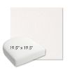Picture of Abstraction Snow | 19.5" x 19.5" Bullnose Contoured Rounded Back Wicker Chair Cushion - Sunbrella© Fabric