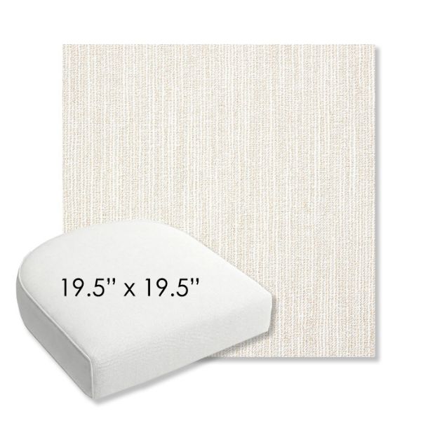 Picture of Adena Canvas | 19.5" x 19.5" Bullnose Contoured Rounded Back Wicker Chair Cushion - Sunbrella© Fabric