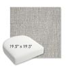Picture of Adena Pebble | 19.5" x 19.5" Bullnose Contoured Rounded Back Wicker Chair Cushion - Sunbrella© Fabric