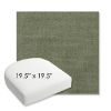 Picture of Ambrose Fern | 19.5" x 19.5" Bullnose Contoured Rounded Back Wicker Chair Cushion - Sunbrella© Fabric