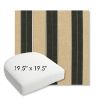Picture of Berenson Tuxedo | 19.5" x 19.5" Bullnose Contoured Rounded Back Wicker Chair Cushion - Sunbrella© Fabric