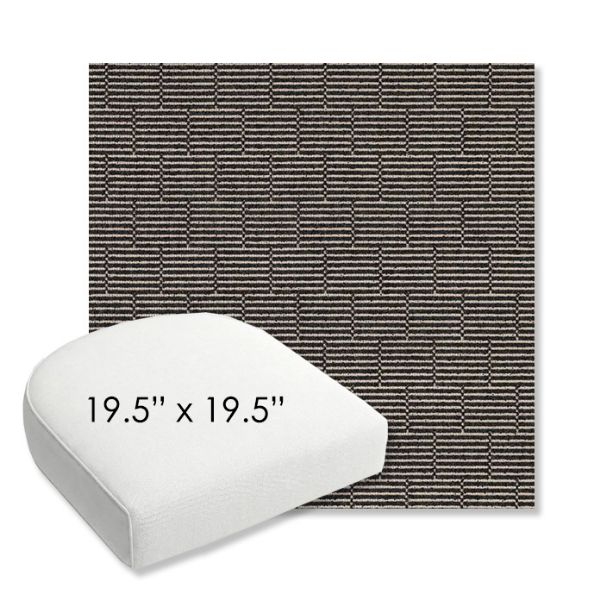 Picture of Boardwalk Empire | 19.5" x 19.5" Bullnose Contoured Rounded Back Wicker Chair Cushion - Sunbrella© Fabric