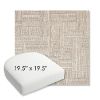 Picture of Boro Walnut | 19.5" x 19.5" Bullnose Contoured Rounded Back Wicker Chair Cushion - Sunbrella© Fabric
