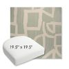 Picture of Brushstroke Duckegg | 19.5" x 19.5" Bullnose Contoured Rounded Back Wicker Chair Cushion - Sunbrella© Fabric