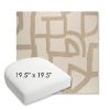 Picture of Brushstroke Stucco | 19.5" x 19.5" Bullnose Contoured Rounded Back Wicker Chair Cushion - Sunbrella© Fabric