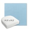 Picture of Canvas Air Blue | 19.5" x 19.5" Bullnose Contoured Rounded Back Wicker Chair Cushion - Sunbrella© Fabric