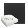 Picture of Canvas Black | 19.5" x 19.5" Bullnose Contoured Rounded Back Wicker Chair Cushion - Sunbrella© Fabric