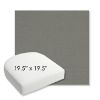 Picture of Canvas Charcoal | 19.5" x 19.5" Bullnose Contoured Rounded Back Wicker Chair Cushion - Sunbrella© Fabric