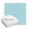 Picture of Canvas Mineral Blue | 19.5" x 19.5" Bullnose Contoured Rounded Back Wicker Chair Cushion - Sunbrella© Fabric