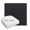Picture of Canvas Raven Black | 19.5" x 19.5" Bullnose Contoured Rounded Back Wicker Chair Cushion - Sunbrella© Fabric