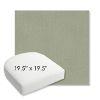 Picture of Canvas Seasalt | 19.5" x 19.5" Bullnose Contoured Rounded Back Wicker Chair Cushion - Sunbrella© Fabric