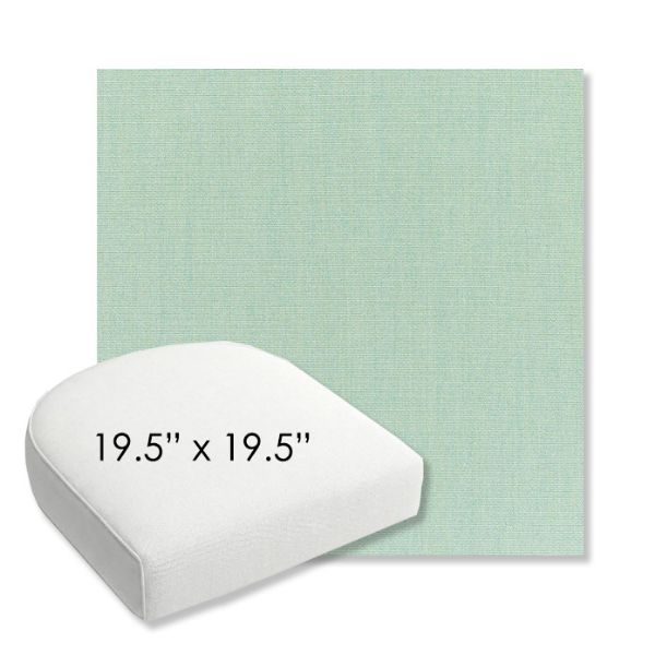 Picture of Canvas Spa | 19.5" x 19.5" Bullnose Contoured Rounded Back Wicker Chair Cushion - Sunbrella© Fabric