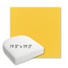 Picture of Canvas Sunflower Yellow | 19.5" x 19.5" Bullnose Contoured Rounded Back Wicker Chair Cushion - Sunbrella© Fabric