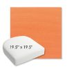 Picture of Canvas Tangerine | 19.5" x 19.5" Bullnose Contoured Rounded Back Wicker Chair Cushion - Sunbrella© Fabric